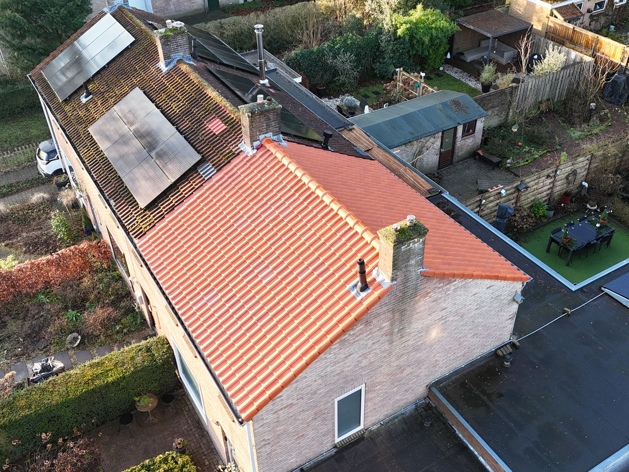 Oude Holle keramische dakpan klassiek Hollands pannendak woning Gelderland