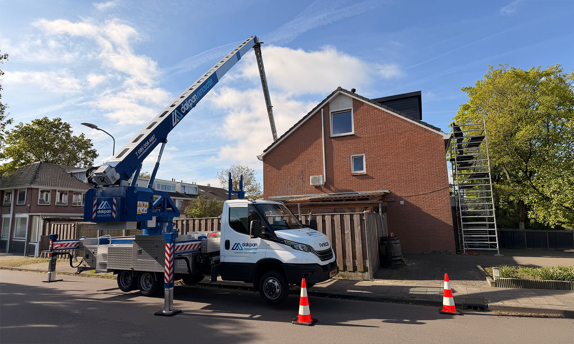Kraanwerkzaamheden Dakpan renovatie
